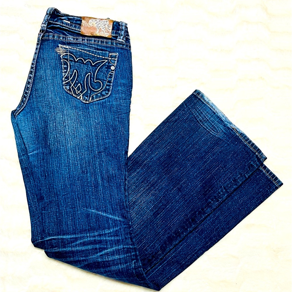 Mek Denim Moscow Boot Cut Womens Mid Rise Stretch Jeans Size 30.